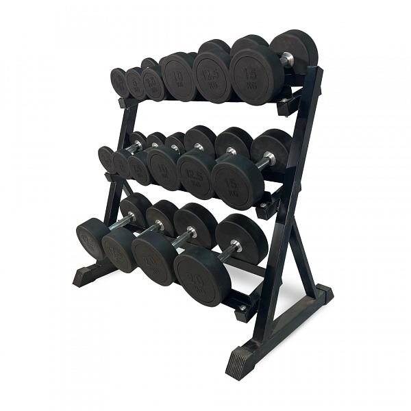 Стойка для гексагональных гантелей UNIX Fit DumRack Hexagon PRO до 300 кг - подставка для гантелей от 10 до 45 кг
