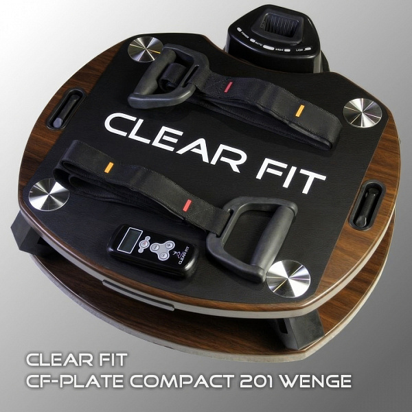 Виброплатформа Clear Fit CF-PLATE Compact 201 WENGE: портативный тренажер для дома и офиса