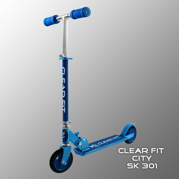 Детский самокат Clear Fit City SK 301 складной с подсветкой колес для детей от 5 лет до 50 кг