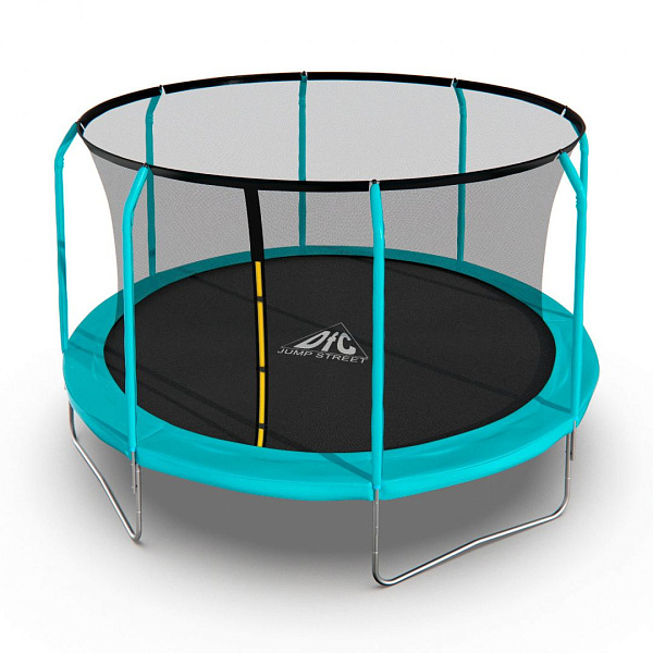 Батут DFC JUMP STREET 14FT-JST-E с сеткой 427 см, изумрудный, до 150 кг