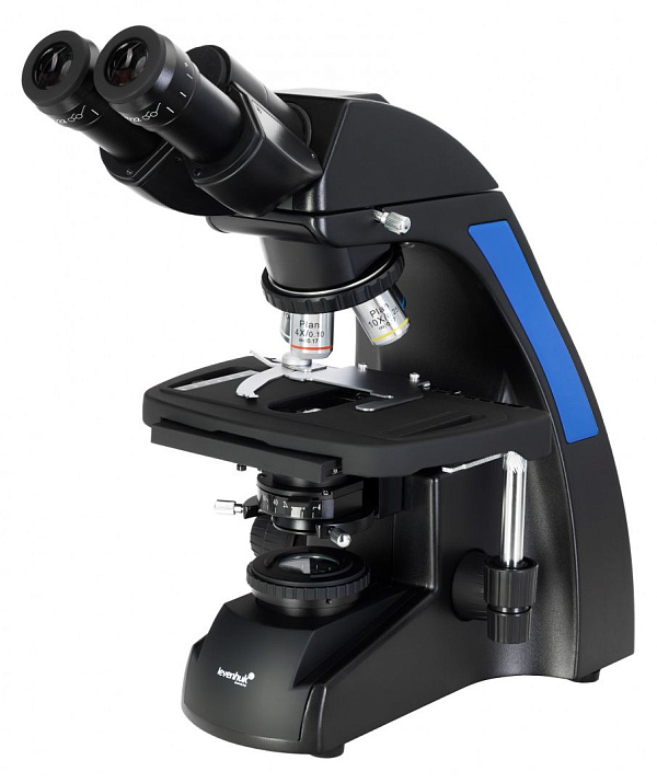 Микроскоп Levenhuk 850B бинокулярный: 40-1000x, планахроматы, Аббе, Кёлер, LED