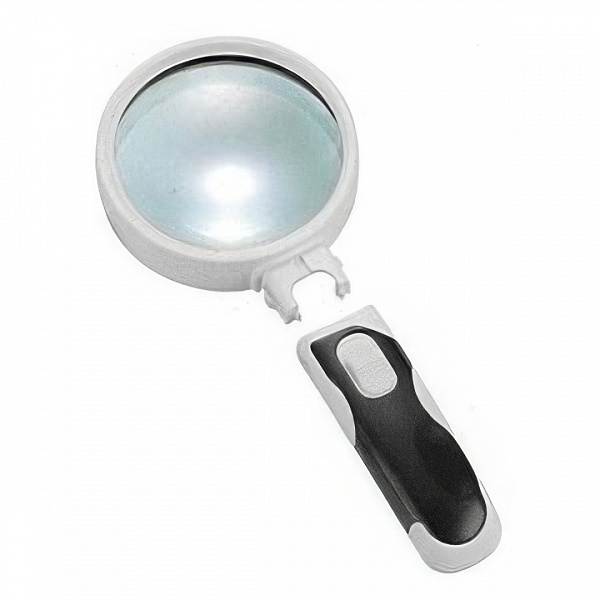 Лупа Kromatech ручная 5х, 90 мм, с подсветкой (2 LED)