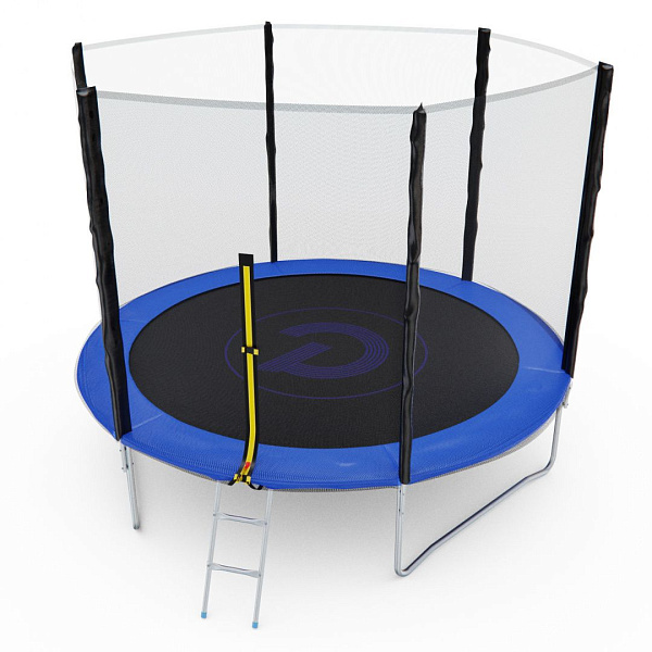 Батут DFC PELPO 10ft (305 см) с защитной сеткой и лестницей, синий, до 150 кг