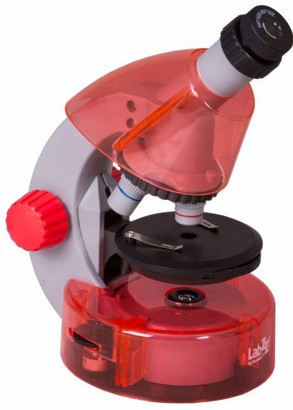 Микроскоп Levenhuk LabZZ M101 Orange/Апельсин для детей с увеличением до 640х и набором для опытов