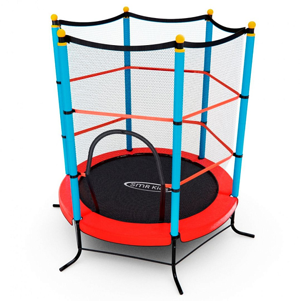 Детский батут DFC SMRKIDS 55 (140 см) с защитной сеткой, красный - до 45 кг