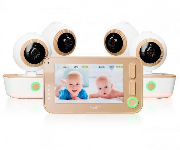 Видеоняня Ramili Baby RV1300X4 с поворотной камерой, дисплеем 4.3 дюйма и дальностью до 300 м