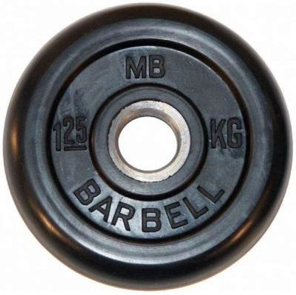 Диск обрезиненный MB Barbell Plt 1,25 кг 26 мм для гантелей и штанг