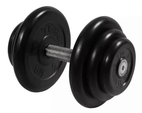 Гантель обрезиненная MB Barbell 18.5 кг черная