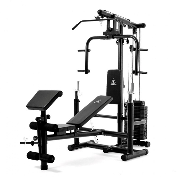 Силовой комплекс DFC Homegym со скамьей, мультистанцией и жимом ногами