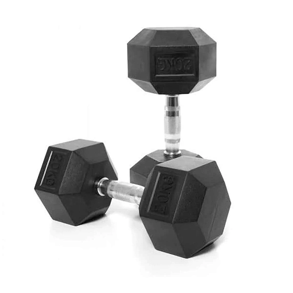 Гантель неразборная гексагональная 20 кг VictoryFit VF-H200 обрезиненная сталь