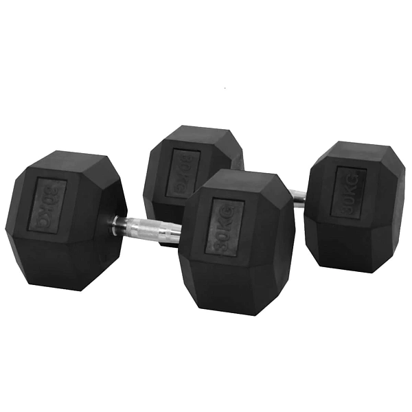 Гантель неразборная гексагональная VictoryFit VF-H300 30 кг обрезиненная сталь