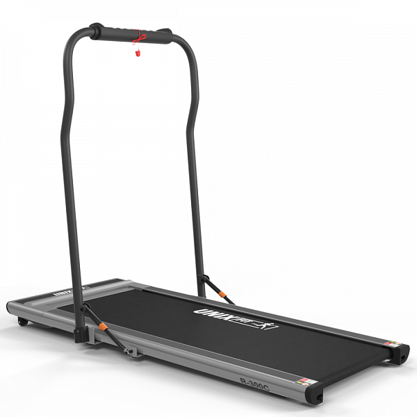 Ультратонкая беговая дорожка UNIXFIT R-300C Grey для дома, скорость до 12 км/ч, полотно 120x46 см