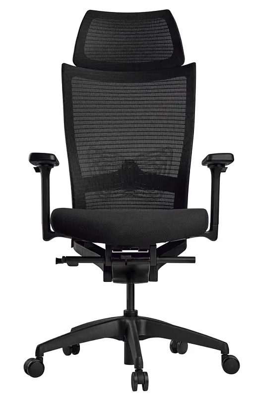 Эргономичное кресло SCHAIRS ZENITH ZEN2-М01B черное с поясничной поддержкой, 3D подлокотниками и подголовником