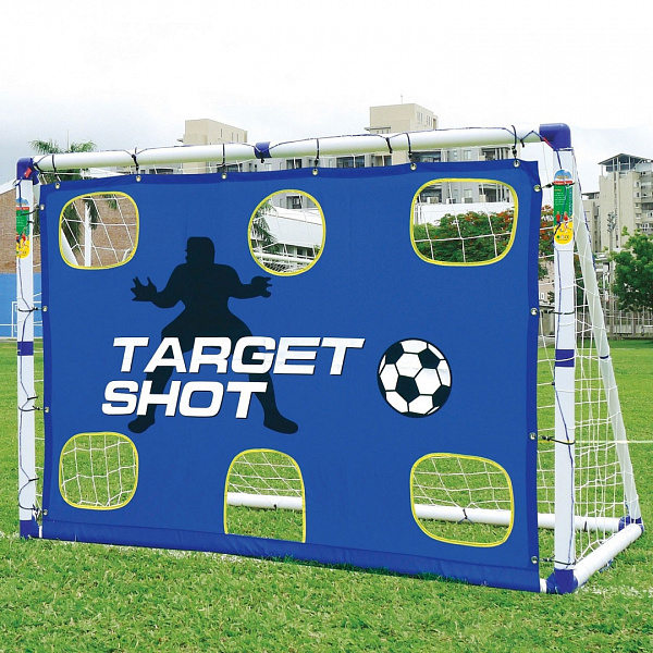 Ворота игровые футбольные DFC GOAL7180T 2 в 1 с сеткой-мишенью для отработки ударов