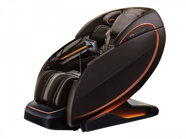 Массажное кресло OTO CENTURION PRO CN-01 Коричневый: 4D массаж, прогрев, SL-траектория 138 см, Zero G, 90 программ
