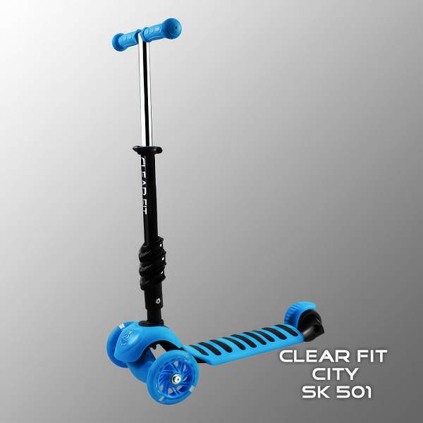 Детский самокат трансформер 5 в 1 Clear Fit City SK 501 с сиденьем и светящимися колесами