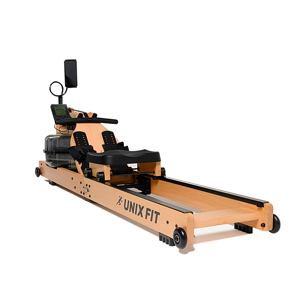 Гребной тренажер UNIXFIT Wood Rower Light водный деревянный из бука складной для дома