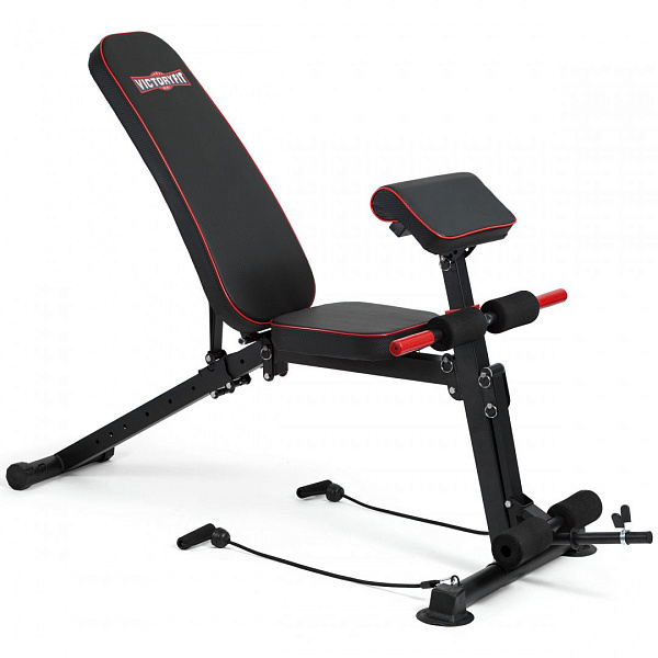 Многофункциональная скамья VictoryFit VF-T21 для пресса, рук, ног, спины с эспандерами и регулировкой