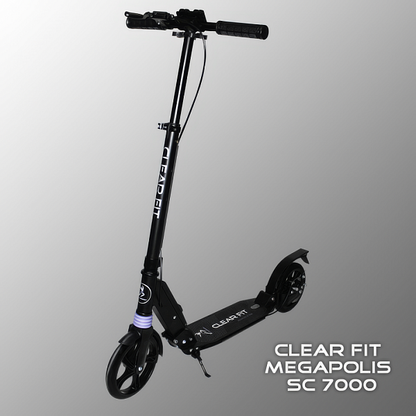 Взрослый самокат CLEAR FIT MEGAPOLIS SC 7000 складной с дисковым тормозом и амортизацией