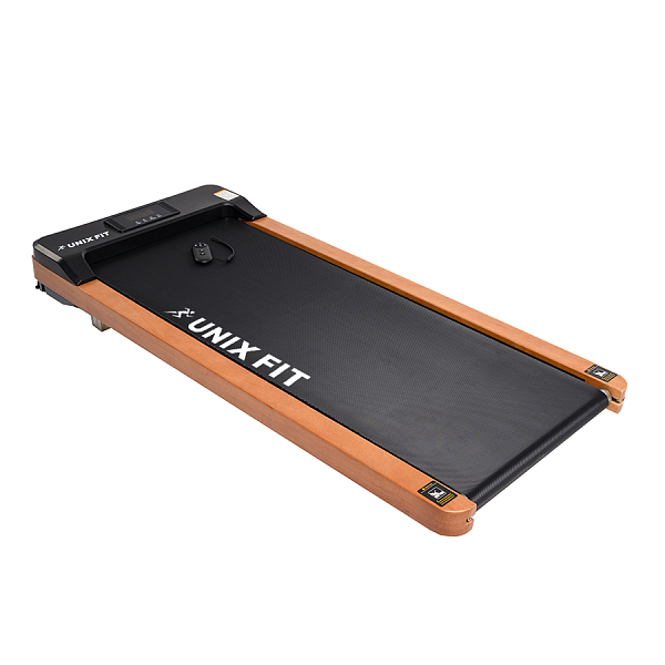 Беговая дорожка UNIXFIT Wood Way для дома: компактная, бесшумная, скандинавский дизайн