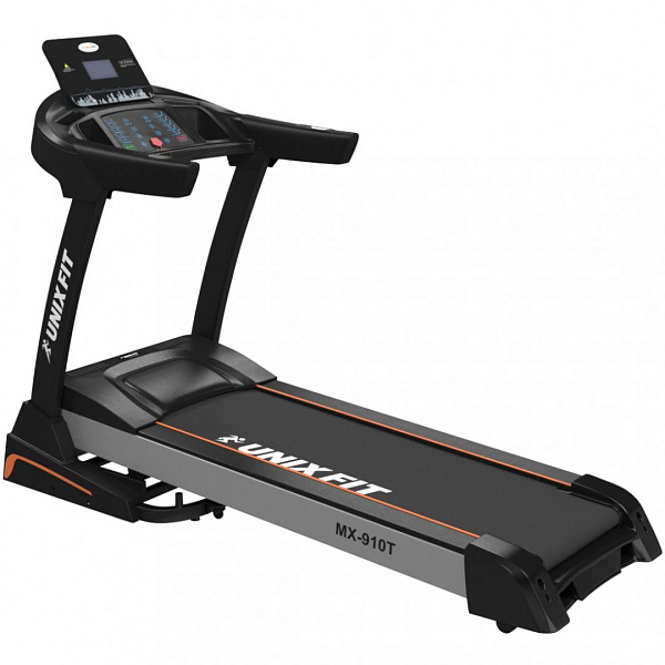 Электрическая беговая дорожка UNIXFIT MX-910T для дома: 3.5 л.с., 20 км/ч, наклон 15%, полотно 137x48.5 см, до 160 кг