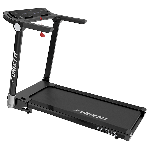 Беговая дорожка UNIX Fit Hi-tech F2 PLUS Dark Storm для дома: 2.5 л.с., до 16 км/ч, наклон 15%, полотно 121х46 см
