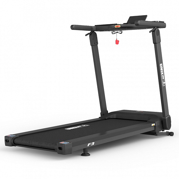 Беговая дорожка UNIX Fit Hi-tech F3 PLUS Space Grey: складная, до 16 км/ч, наклон до 18%, до 120 кг