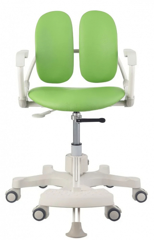 Детское ортопедическое кресло DUOREST DUOKIDS DR-280DDS GREEN 2SEN1 из экокожи, зеленое