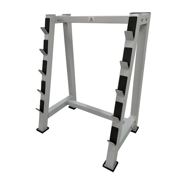 Стойка для хранения 5 грифов DFC Powergym RA769G серая: надежное хранение до 200 кг
