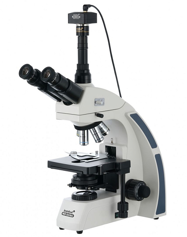 Микроскоп цифровой Levenhuk MED D40T тринокулярный 40-1000x, камера 16 Мпикс, планахроматические объективы
