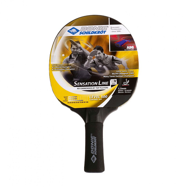 Ракетка для настольного тенниса DONIC SENSATION 500 с антискользящей ручкой ASG, одобрена ITTF