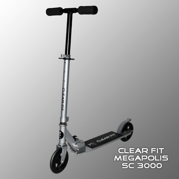 Взрослый самокат CLEAR FIT MEGAPOLIS SC 3000 алюминиевый складной с колесами 145 мм до 80 кг