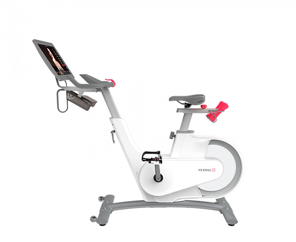 Умный велотренажер YESOUL Smart Spinning bike V1 PLUSE белый с дисплеем 21.5, маховик 18 кг, до 150 кг
