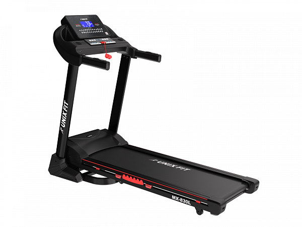 Беговая дорожка UNIXFIT MX-830L для дома: скорость до 18 км/ч, наклон до 18%, полотно 142x46 см, до 150 кг