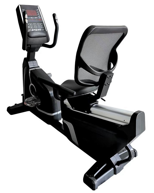 Велотренажер горизонтальный VictoryFit VF-D006 профессиональный до 150 кг, 32 уровня нагрузки