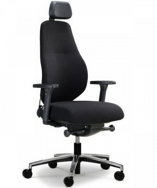 Кресло SMART-T 1501-10H LONG Fighter black: эргономичное, с подголовником, 4D подлокотниками, слайдером, черное