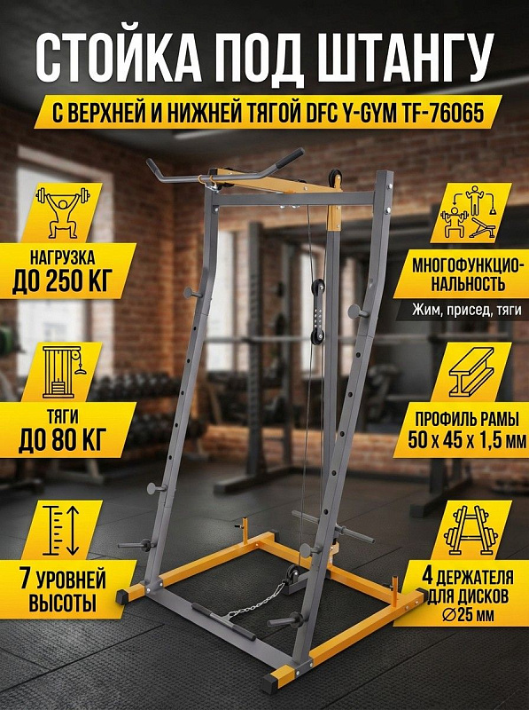 Стойка под штангу и тяга сверху DFC TF-76065