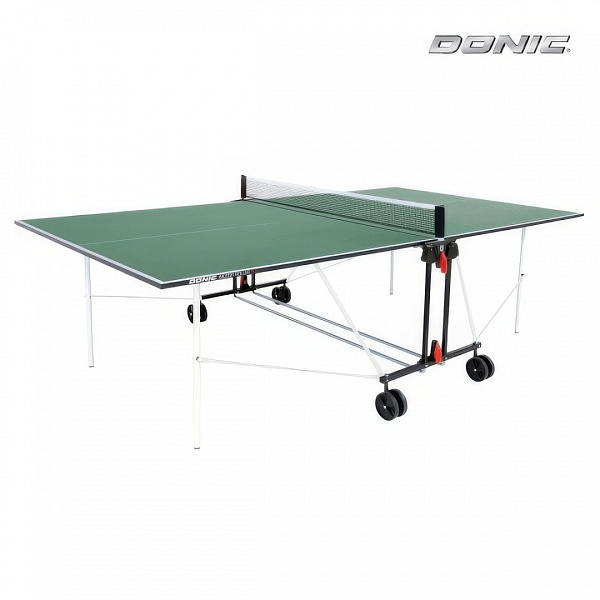 Теннисный стол Donic Indoor Roller Sun Green 16 мм для дома, раскладной, с сеткой