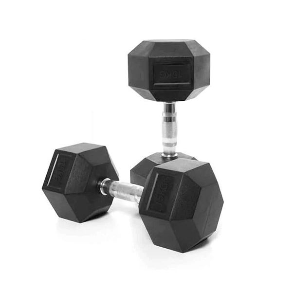 Гантель неразборная гексагональная 15 кг VictoryFit VF-H150 обрезиненная сталь